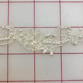 Non-Metallic Trim - 1-inch  Sequined and Beaded Winter White